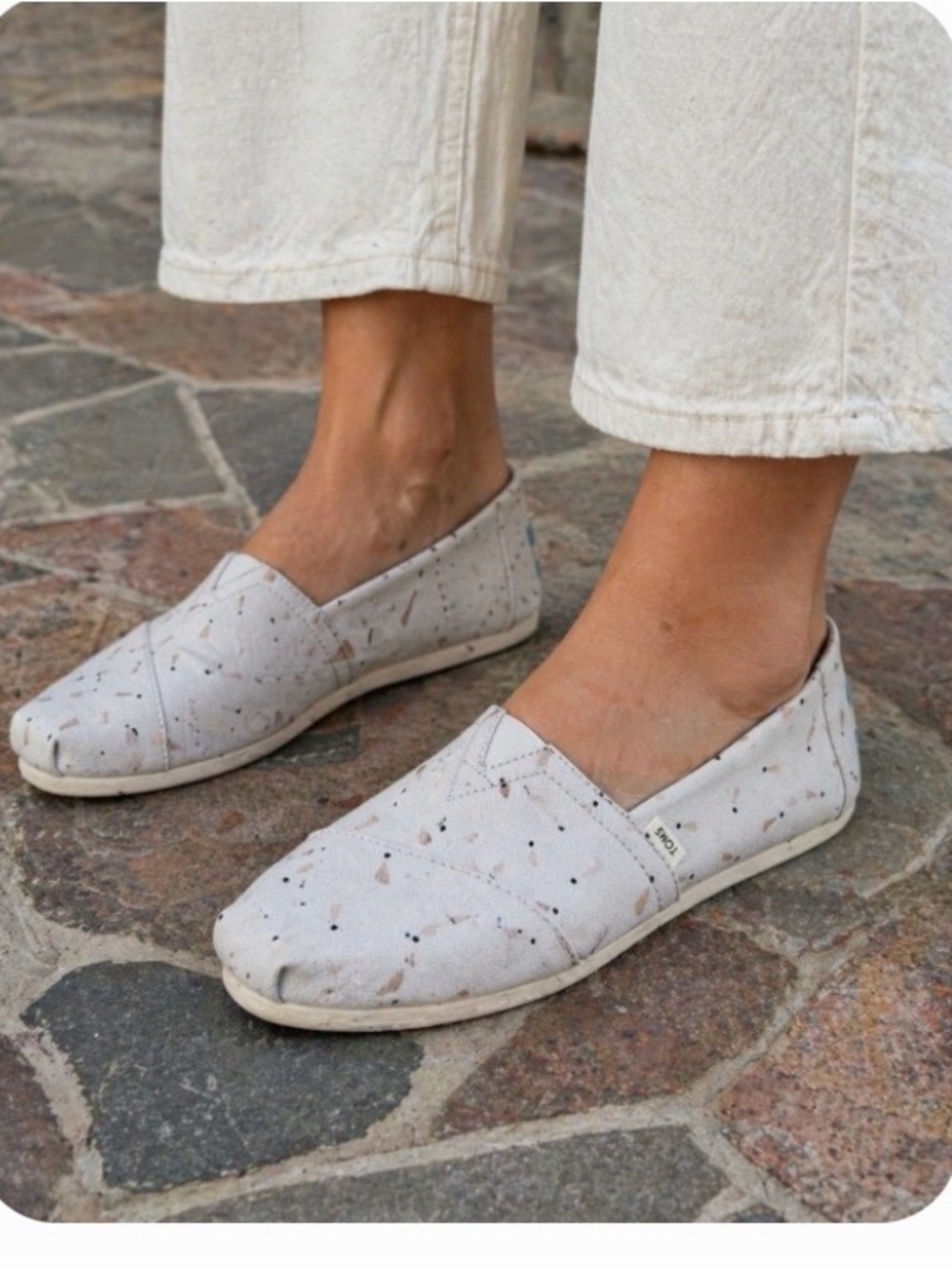 TOMS Slip-On canvas shoes in baby blue size 8.5